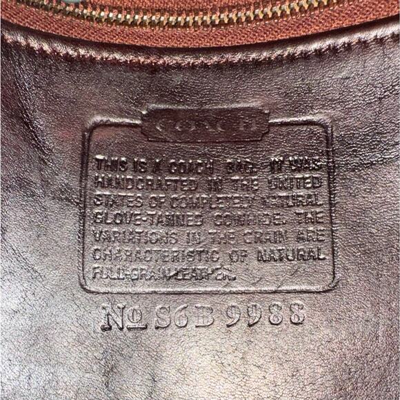 Vintage Coach 9988 Dark Mahogany Crescent Saddle Crossbody – Made in USA - Picture 12 of 12